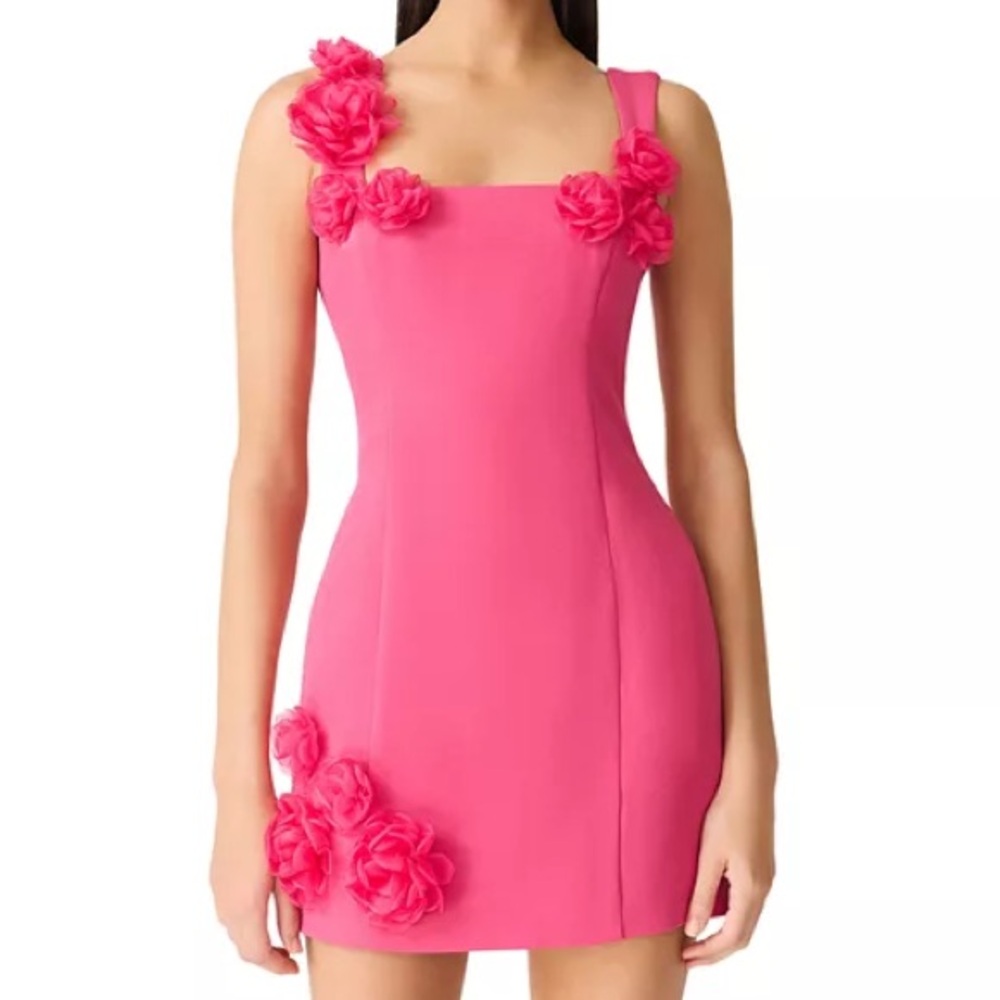 Elliatt Vibrant Pink Floral Mini Dress